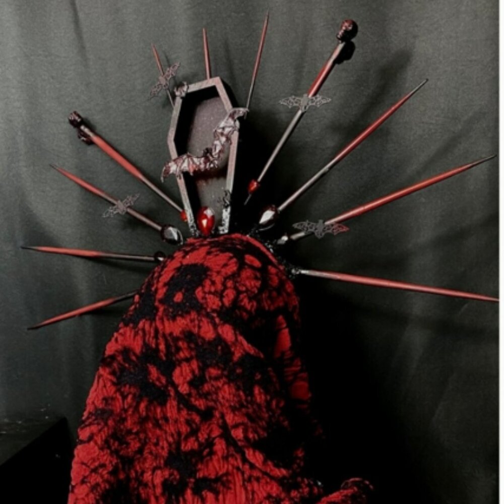 JakSavage Veiled Death Headpiece - Picture 2 of 9
